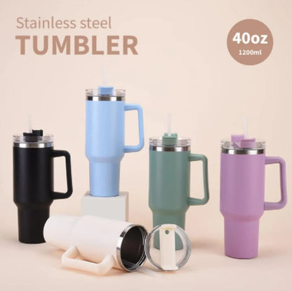 40 Oz Stainless Steel Insulated Sports Tumbler with Straw
