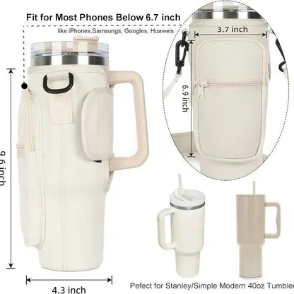 40oz Neoprene Water Bottle Carrier Bag