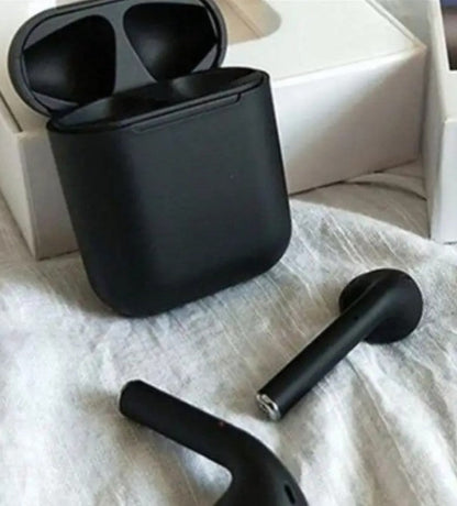 i 12 black Two Airpods Double Wireless Bluetooth Hand Free