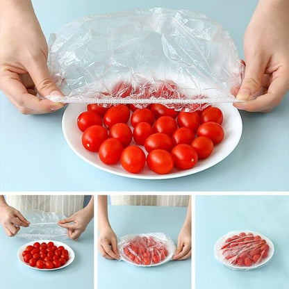 100pcs Disposable Flexible Transparent Plastic Food Storage Bags – Resealable & Multi-Purpose – Food-Grade Fresh-Keeping, Dust & Insect-Proof, Kitchen Accessories