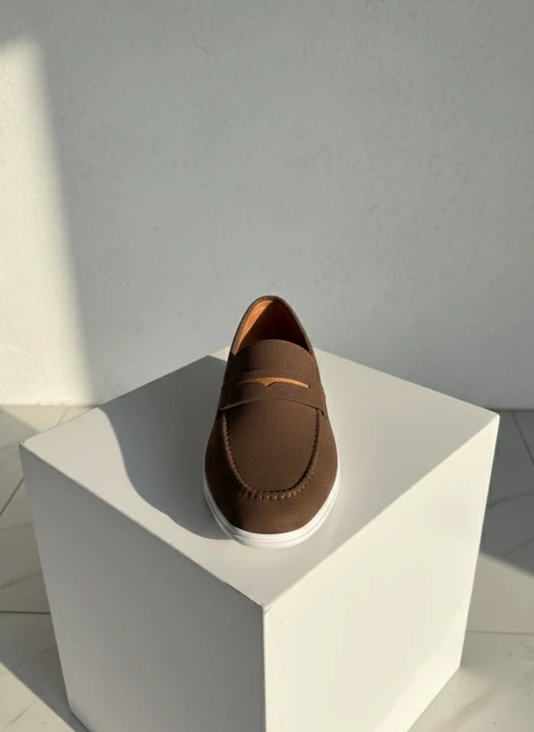 Chocolate Suede Loafers