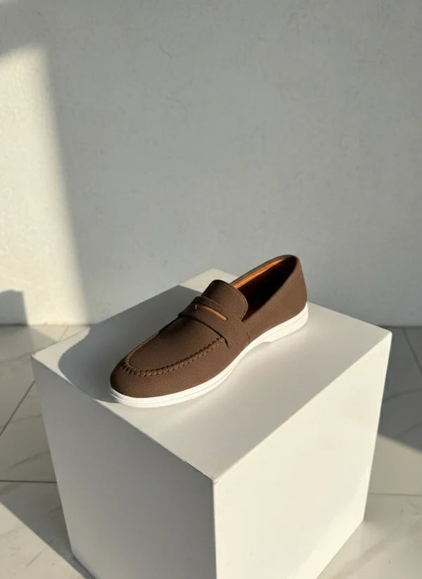 Chocolate Suede Loafers