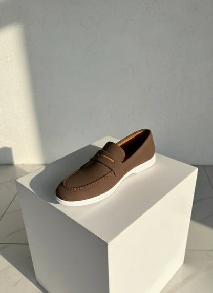 Chocolate Suede Loafers
